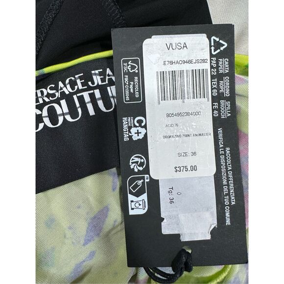 Versace Jeans Couture Vestiti Tie-Dye Sheath Dress Size 36 /US 0 $376 - Picture 11 of 11